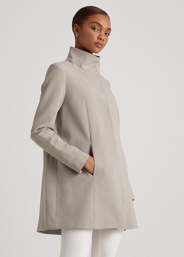 Women's Ralph Lauren Stand-Collar Crepe Coat | 390416GNB